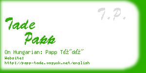 tade papp business card